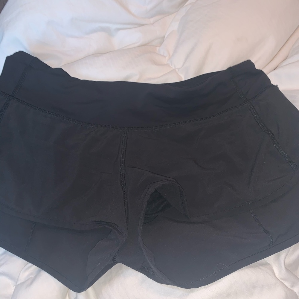 Lululemon Black Shorts Size 4 WORN ONCE